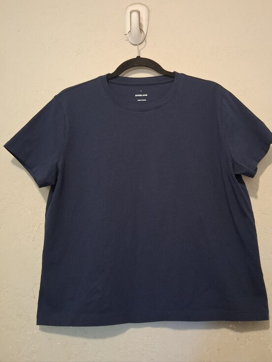 Everlane Tops - Everlane Navy Short-Sleeve Crew Tee SzM Organic Cotton  Women Basic Casual Sport